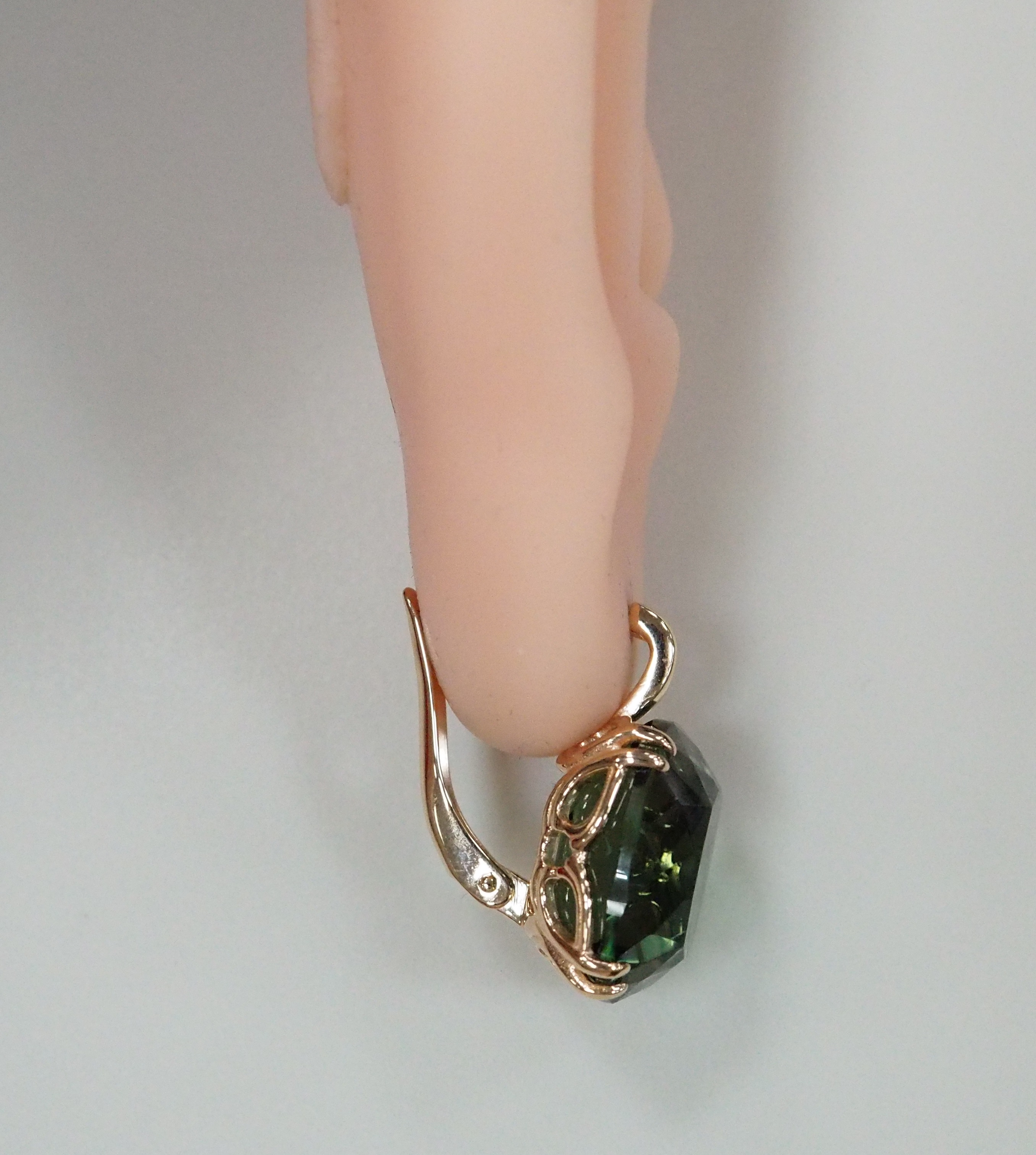 Серебряные серьги с празиолитами